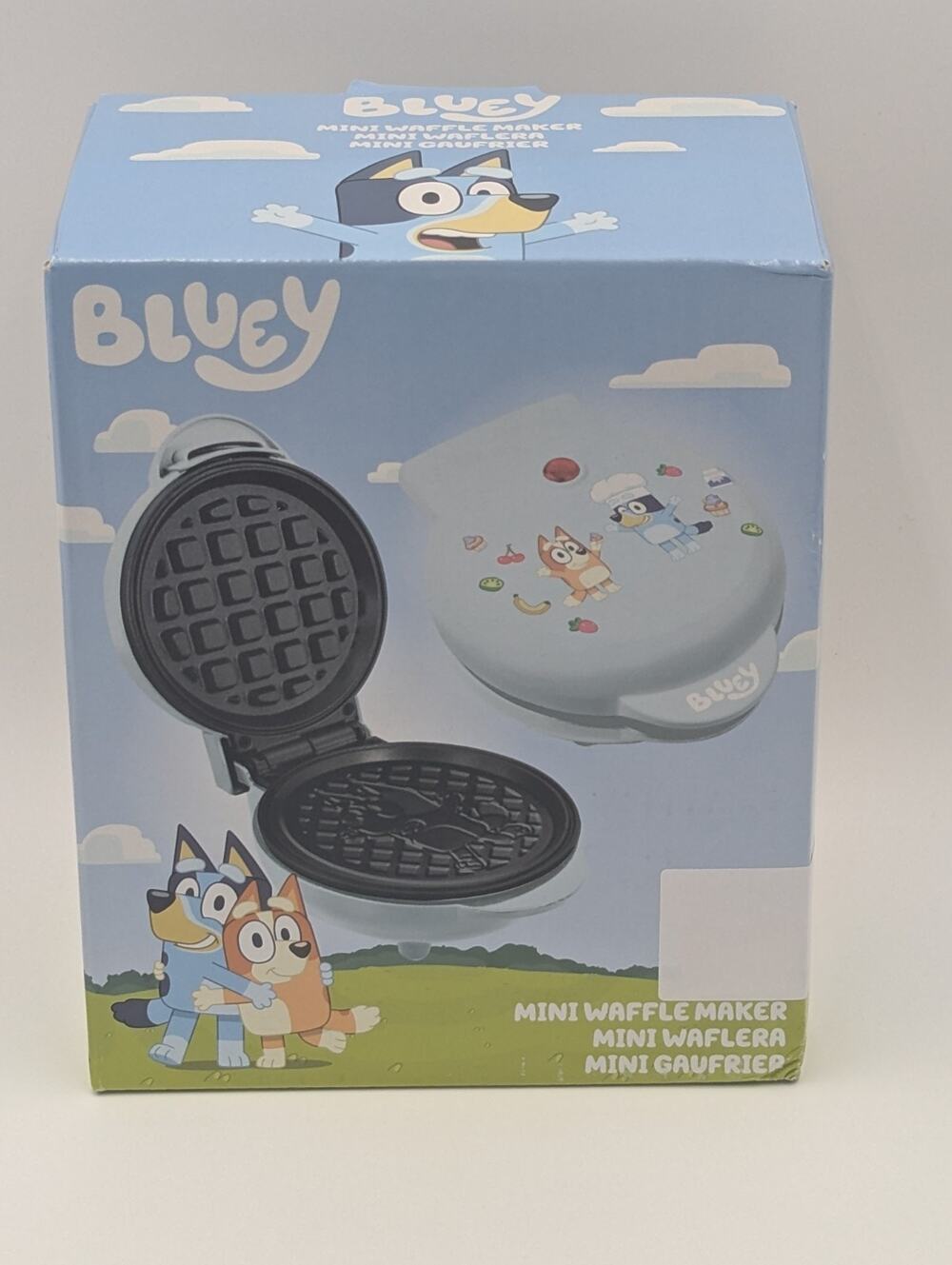 Uncanny Brand Bluey Character Non Stick Mini Waffle Maker New In Box